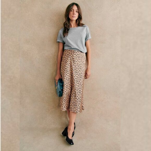 Sézane Sandy Skirt in Leopard - Picture 1 of 5